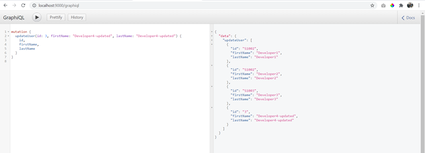 CRUD Operation using GraphQL + NodeJs